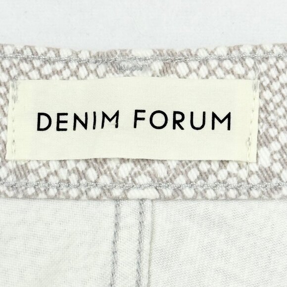 Aritzia Denim Forum Women The Lola Snake Print Light Brown Skinny Crop Jeans 29W - Picture 6 of 12